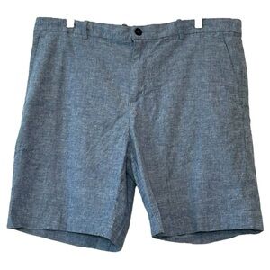 Perry Ellis‎ Men’s Linen Blend Flat Front Chino Shorts  Sz 38